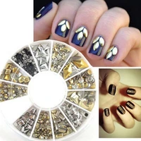 80 hot sale colorful shiny nail art decoration wheel colorful star decoration design sticker nail art diy accessories