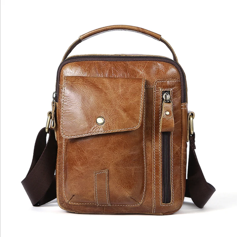 Мужская поясная сумка MAHEU из натуральной кожи на плечо мини плечо|waist pack|leather