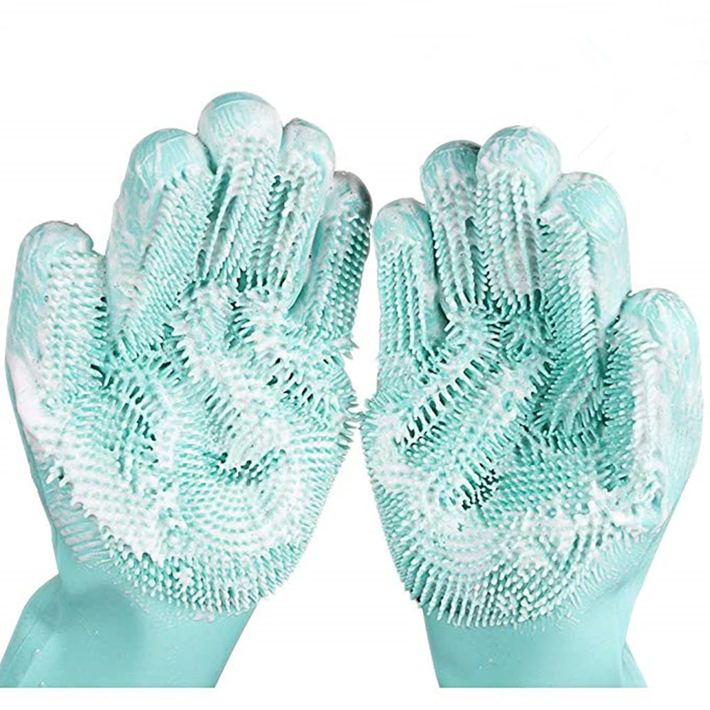 1 пара магия силикона посудомоечный скребок для автомобиля ПЭТ стиральная