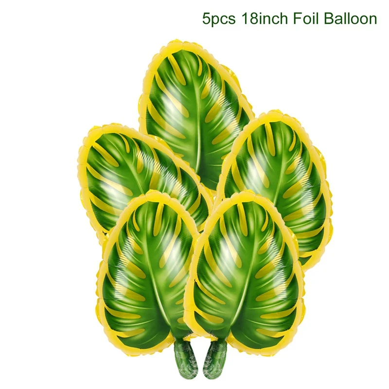 25-20 FENGRISE Palm Leaf Tropical Party Balloons Wild One Birthday Ballons Confetti Latex Baloons Jungle Safari Hawaiian Party Decor - Цвет: 25-20