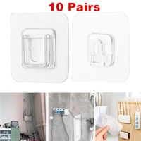 110 pairs double sided adhesive wall hooks hanger transparent suction cup sucker wall storage holder for clothes hats towel