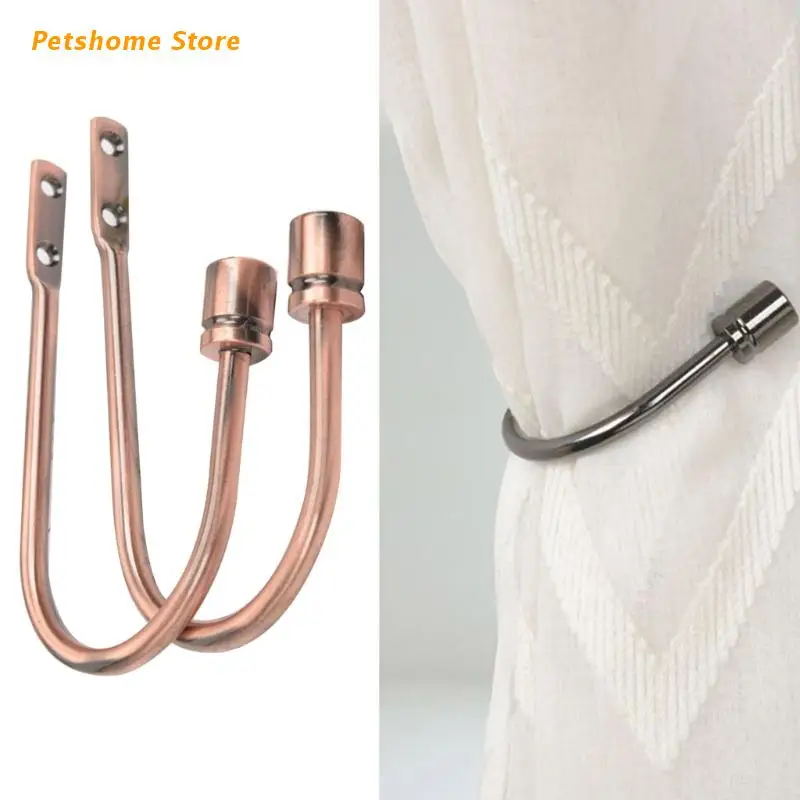 

Metal Curtain Hold Backs Strong Arm Style Holdbacks Ties U-Shaped Drape Ties LX9C