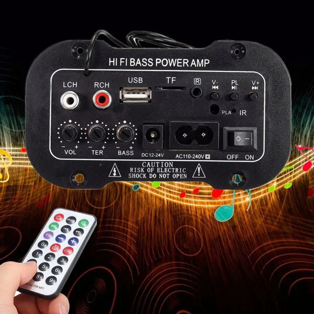 5 дюймовый мини автомобиля Bluetooth 2 1 + EDR Hi Fi бас аудио Мощность усилитель FM радио