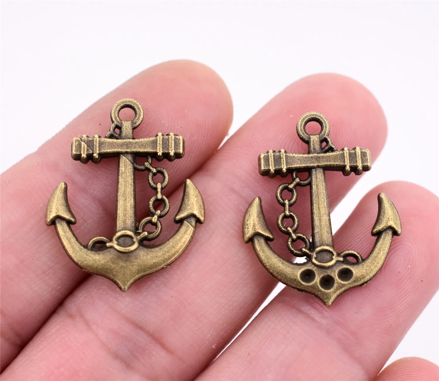 10 шт./лот 25x20 мм античный бронзовый позолоченный анкер, подвеска «сделай сам», ювелирные изделия ручной работы, аксессуары