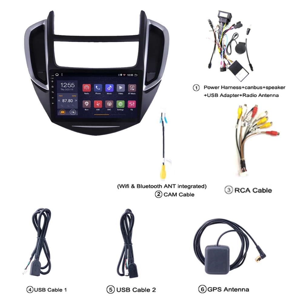 Авторадио android для Chevrolet Trax автомобильный DVD мультимедийный плеер 2014 2015 2016 gps