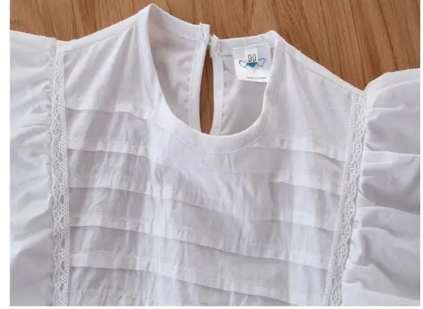 5 компл./лот комплекты одежды для маленьких девочек детская одежда белый (рубашка