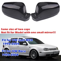 rearview mirror cap glossy black wing side mirror cover housing same size fit for golf 4 mk4 bora 1998 2004 car accessories