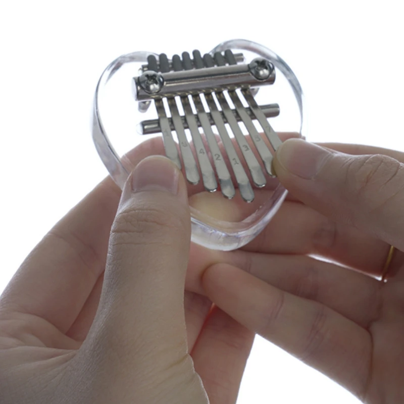8 Keys Mini Kalimba Portable Thumb Piano Transparent Fit for Kids Adults Beginners Professionals Music Gift | Спорт и развлечения