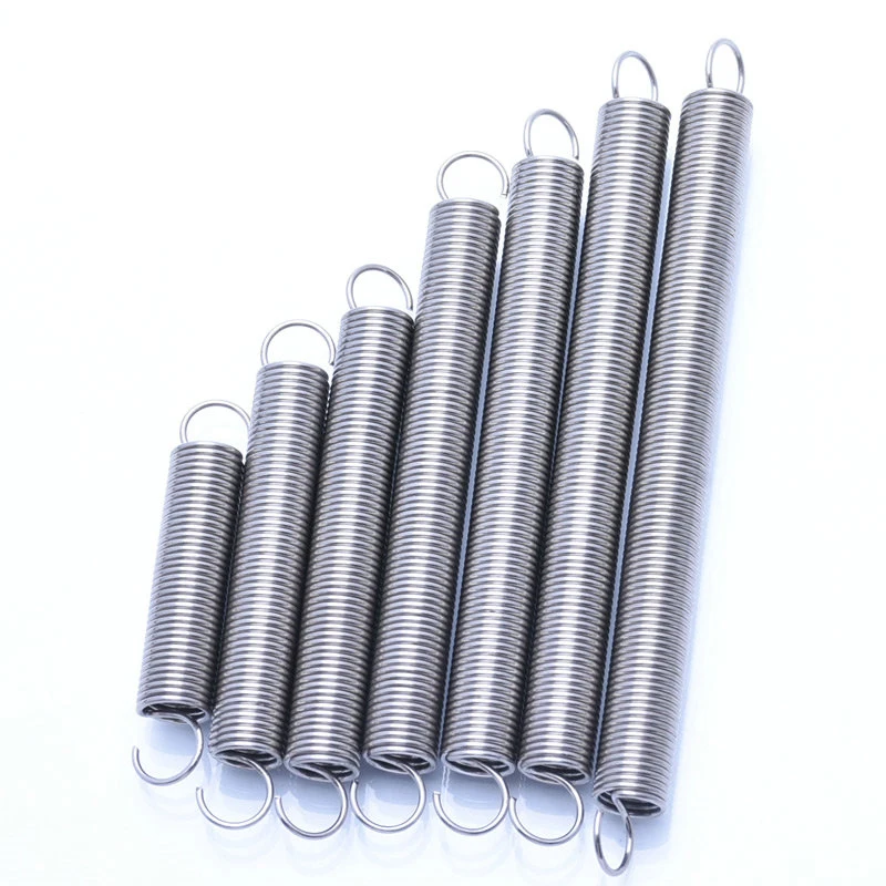 

S Hook Tension Spring Stainless Steel Helical Extension Spring Wire Diameter 0.3 0.4 0.5mm Pullback Spring Draught Spring