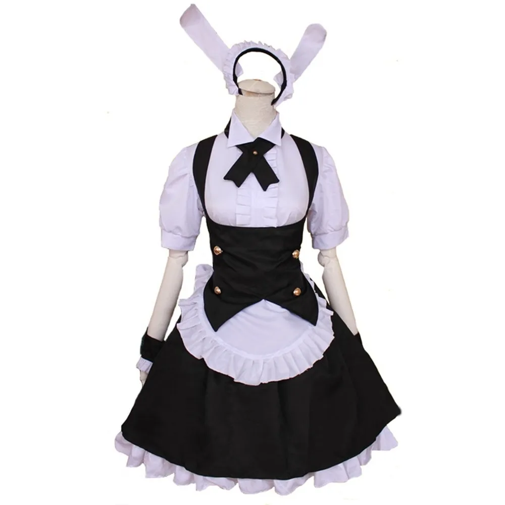 

Cute Maid Costumes Cosplay French Maid Lolita Dress For Girls Woman Waitress Maid Party Stage Costumes Amime Costume