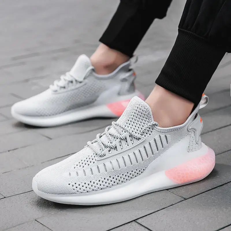 

Fashion Men Shoes Summer Tide Shoes Edition Wild Men's Casual Sports Running Shoes Mesh Fly Weaving New Trend Breathable Shoes