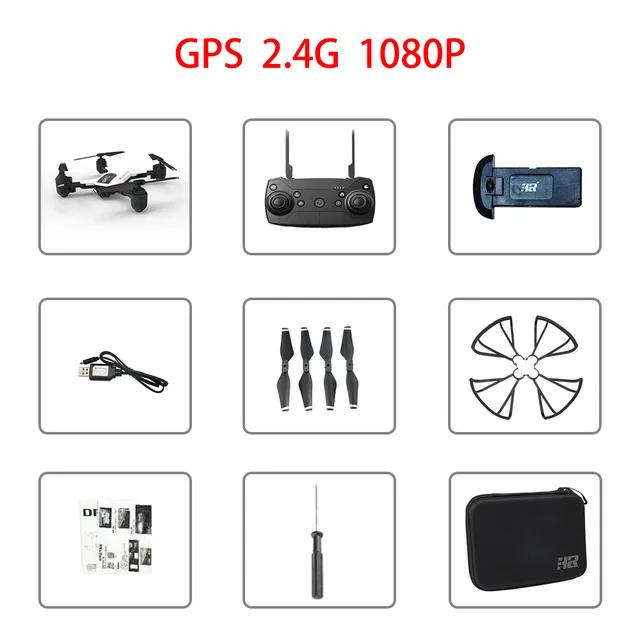 GPS 2.4g 1080P H1 Дрон gps Дрон HD 1080P Смарт точное позиционирование возврат жестов фото Wi-Fi передача Rc вертолет Дрон камера - Цвет: GPS 2.4g 1080P