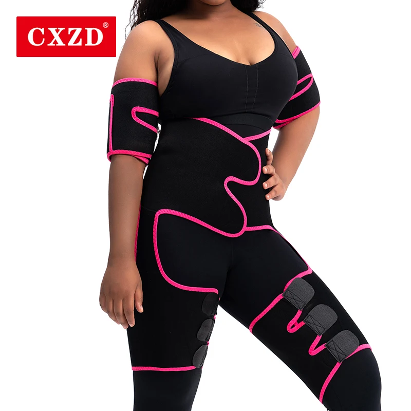 

CXZD 2020 new Neoprene Sauna Waist Trainer Corset three-in-one sports abdomen belt Thigh trimmer forming Workout Fitness