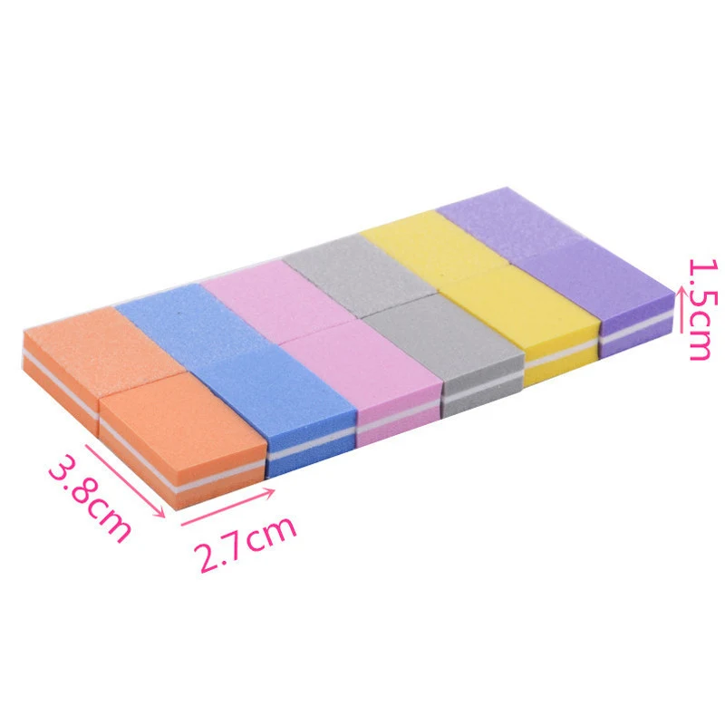 

10/20/30/50Pcs Mix Color Nail Files Spong Nail Sanding Block Buffer UV Gel Polish Set Double Side Sponge Nails File Art Tools