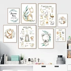 Настенная картина с изображением коала, утки, кенгуру, Льва, жирафа, обезьяны, животных, постеры и принты на холсте в скандинавском стиле, настенные картины, декор для детской комнаты