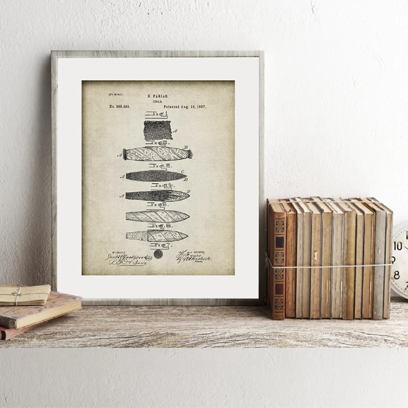 Винтажная картина для сигар искусство на стену табака инструмент украшения