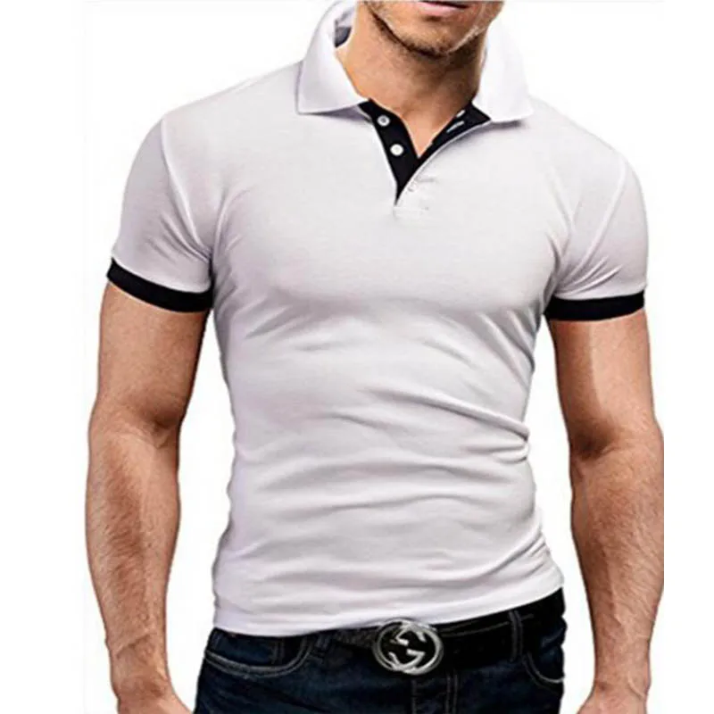 Рубашка-поло мужская с коротким рукавом Повседневная модная вышивкой деловая