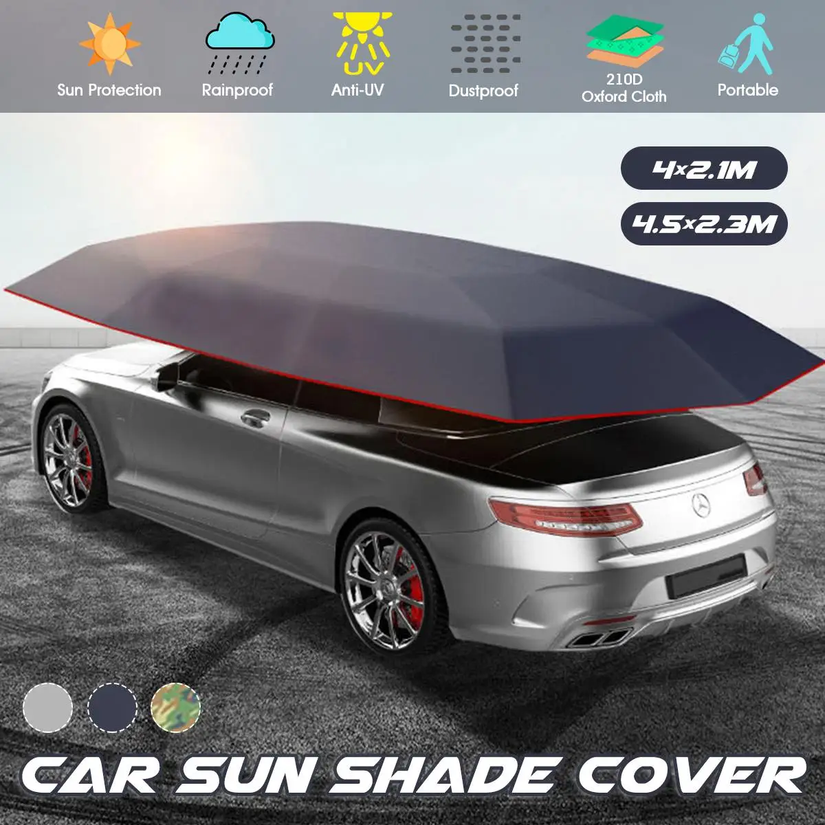 Переносная палатка для автомобиля 4 5x2 3 м/4 2x2 1 м зонт от солнца ткань Оксфорд