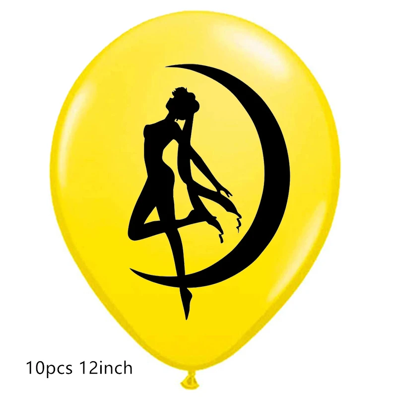 10pcs 12inch Новинка 10 шт. латексные шары Сейлор Мун Аниме тема девушки день рождения украшения Принцесса месяц заяц Кролик баллоны детские игрушки - Цвет: 10pcs 12inch