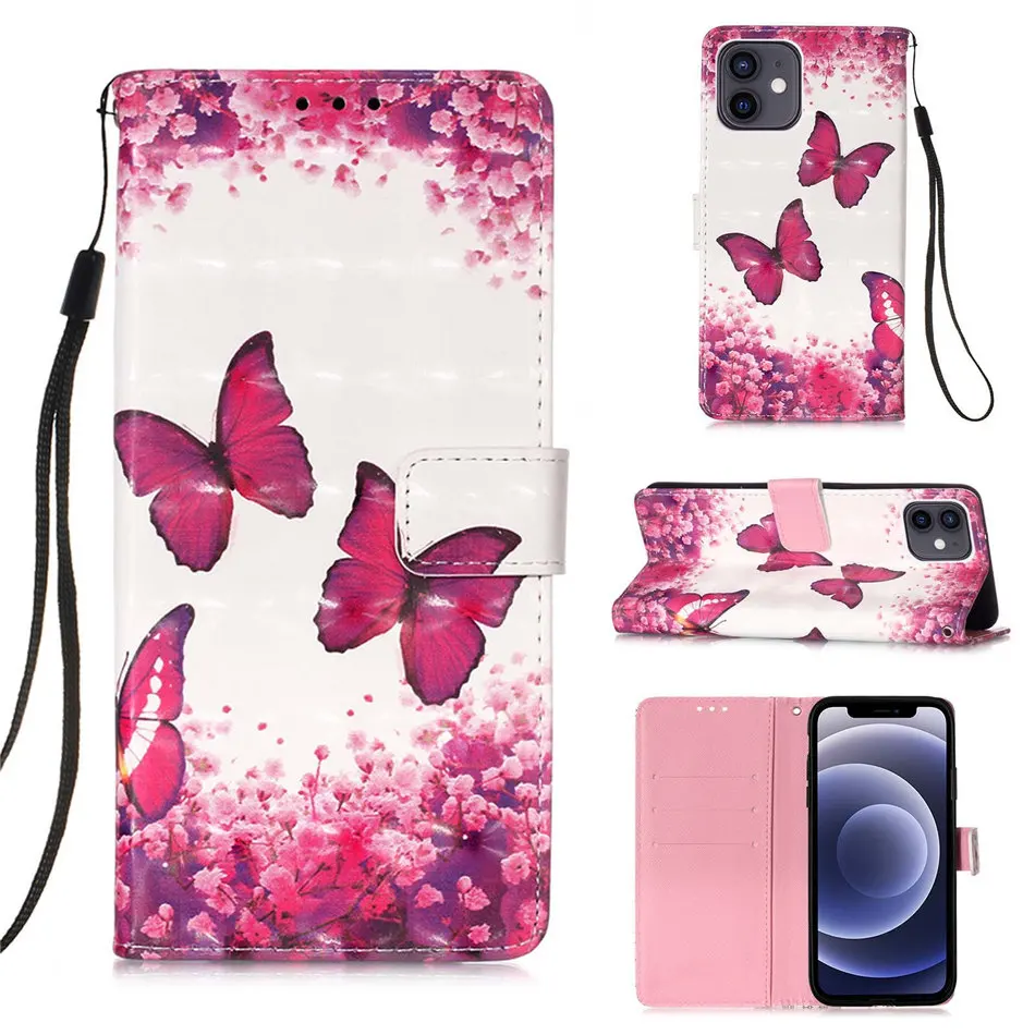 Wallet Phone Case For Samsung Galaxy A21S A32 A42 A51 A52 5G S20 FE S21 Ultra Plus Leather Stand Cover DP03E