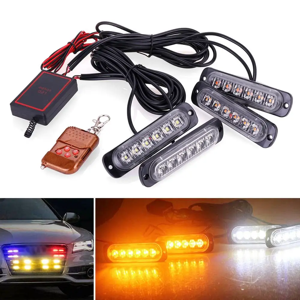 6LED вспышка стробоскоп для автомобиля светильник подачи аварийных сигналов