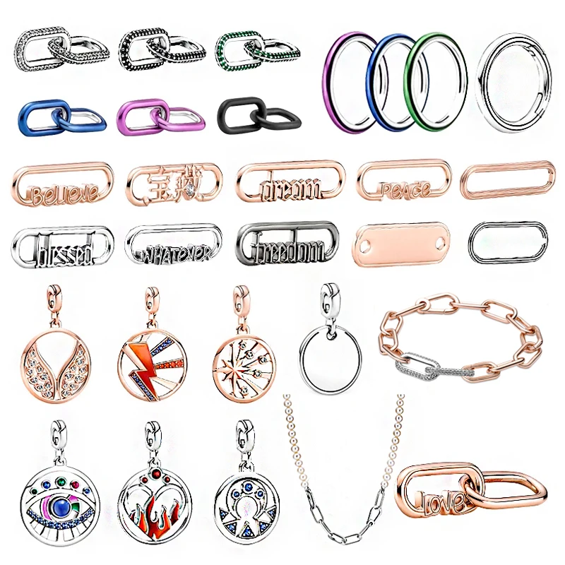 

2021 Hot Sale Jewelry For Women Fit Original Pandora Pulseras Plata Bangle DIY Charms 100% 925 Sterling Silver Beads Bracelets