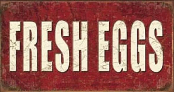

FRESH EGGS Chicken Poultry Country Farm Restaurant TIN SIGN Metal Metal Signs
