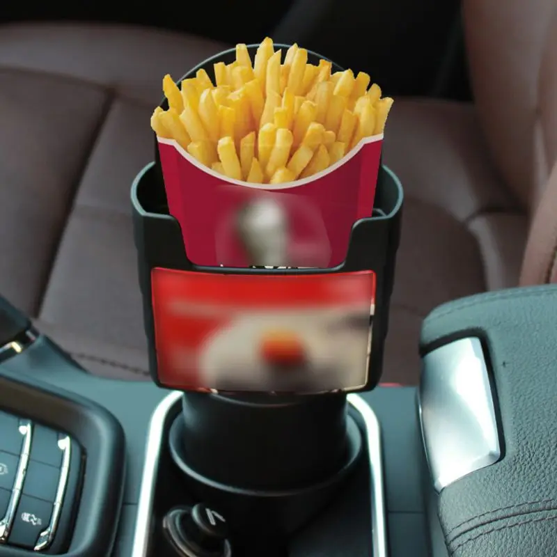 

Car French Fries Holder Food Drink Cup Holder Travel Eat in the car Fries Snacks Box Car-Styling Storage Box Bucket