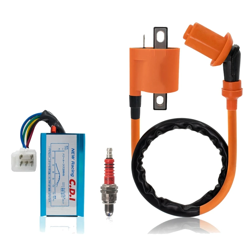 

Performance Racing 5-PIN AC CDI Box Ignition Coil Spark Plug GY6 for 110Cc 125Cc 140Cc 150Cc Quad Dirt Bike ATV Buggy