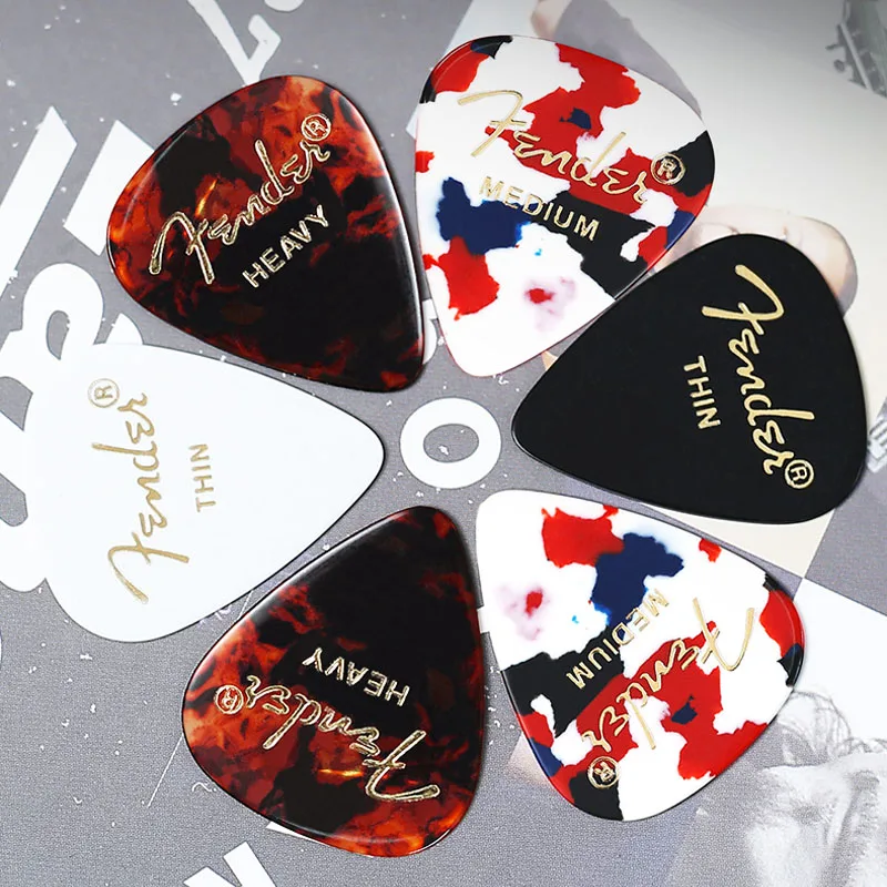 fender 1 pc klassische plektrum celluloid gitarre picks konfetti akustische elektrische glatte gitarre pick zubehör gitarre teile free global shi