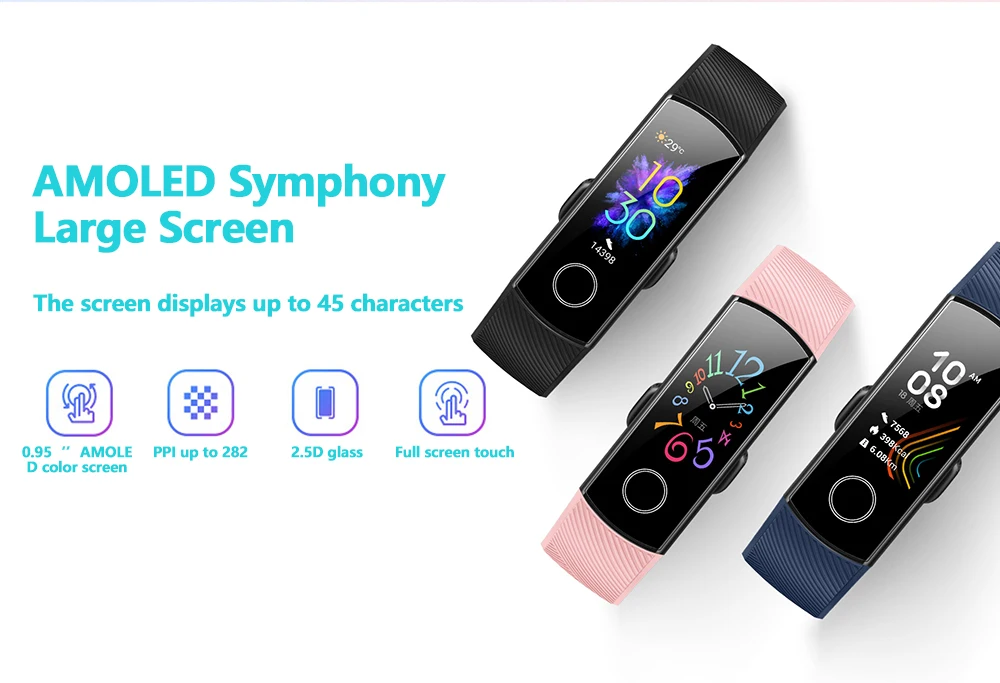 HONOR Band 5 NFC браслет умный кислород крови несколько циферблатов активности пульсометр фитнес трекер сна шагомер глобальная версия