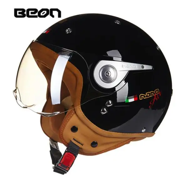 BEON мужской женский мотоциклетный шлем Chopper 3/4 винтажный с открытым лицом Casco Capacete