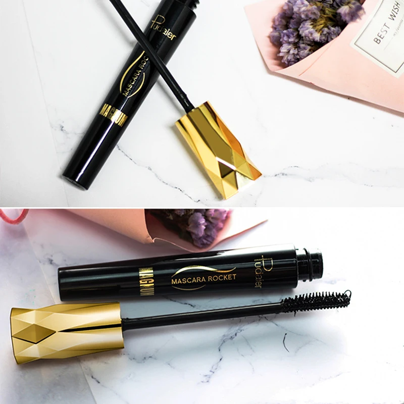 

2021 Crown Mascara 4d Silk Fiber Waterproof Thick Lengthening Mascara No Clumping Smudge Proof Eyelashes Makeup Maquillaje