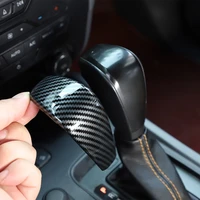 for ford everestranger wildtrak t6t7 2015 2018 abs carbon fiber car gear shift head cover trim car interior accessories