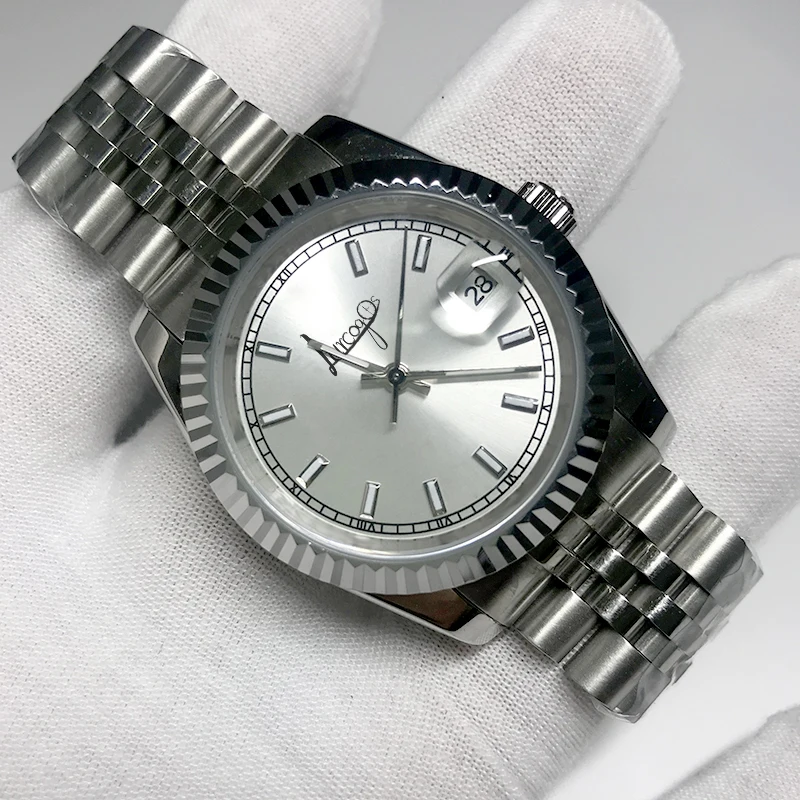 Роскошные Брендовые Часы с белым циферблатом 36 мм и 40 мужские женские