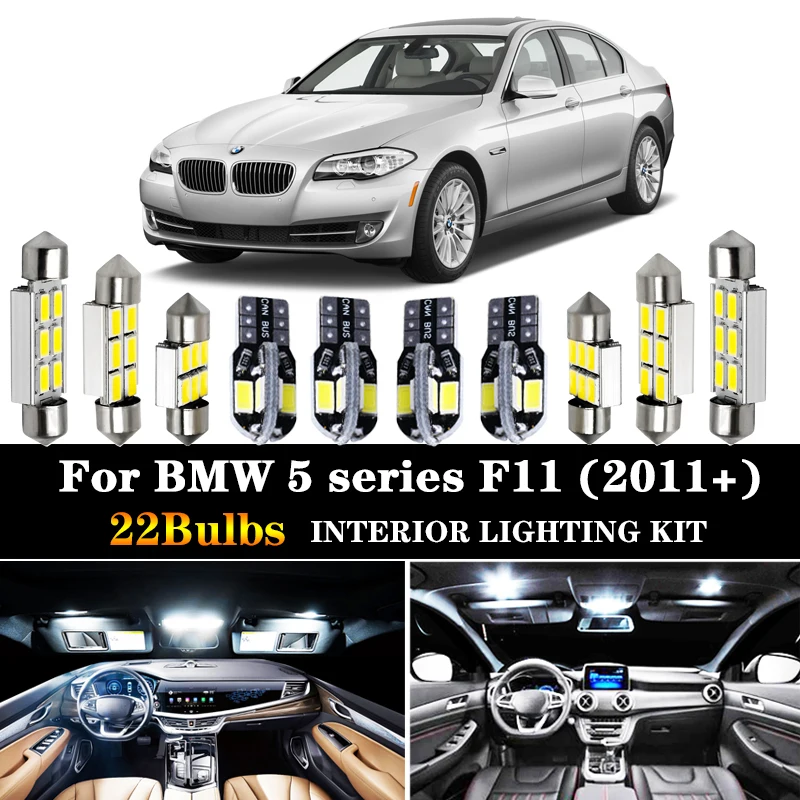 22 шт. Ошибка бесплатно для BMW 5 серии F11 Touring Wagon 520d 525d 530d 535d 528i 530i 535i 550i светодиодная
