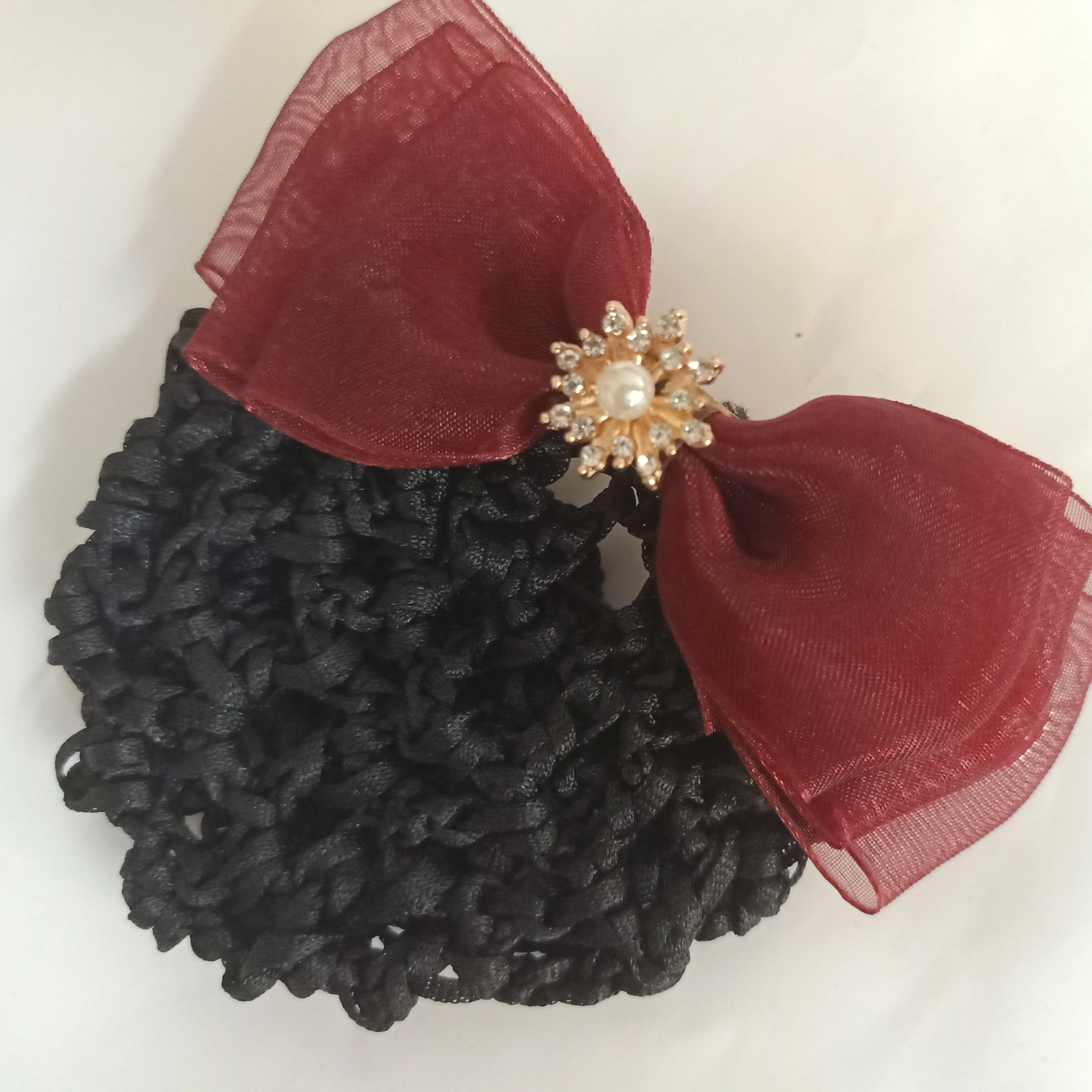 Модные атласные повязки для волос с бантом вязаные вязанные крючком сетчатые