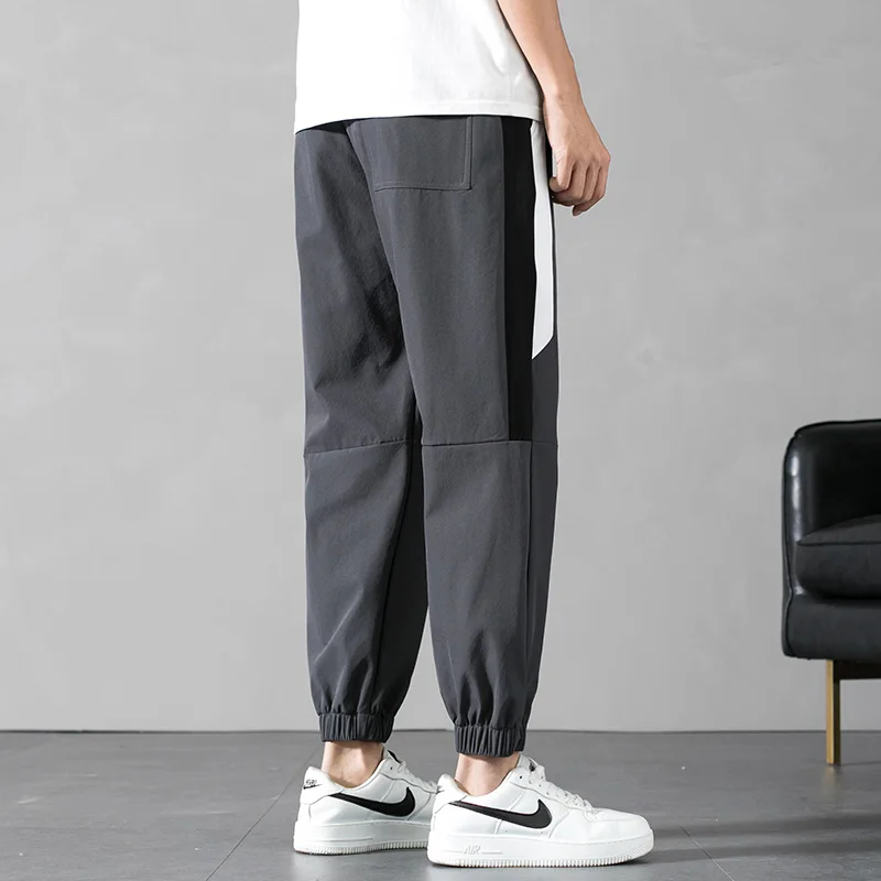 Брюки мужские спортивные в полоску повседневные Джоггеры для мышц дышащие штаны