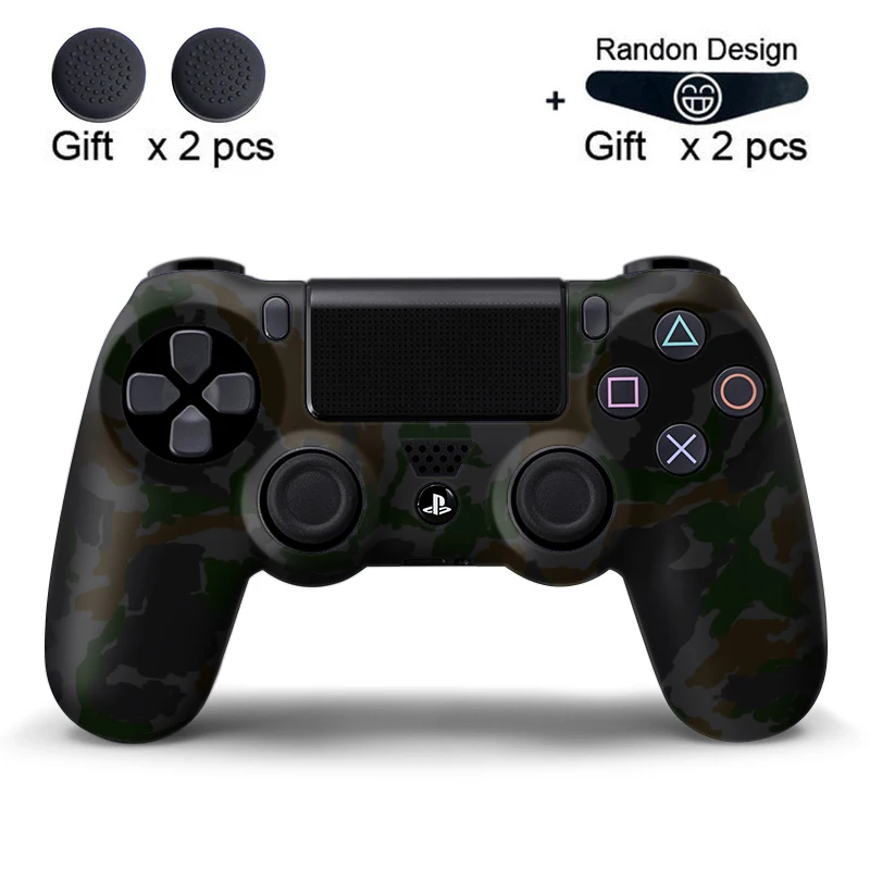 Мягкий силиконовый гелевый резиновый чехол для SONY Playstation 4 PS4, защитный чехол для контроллера PS4 Pro Slim Gamepad - Цвет: green camo