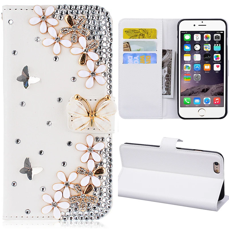 

Flip Leather Phone Case for Xiaomi Redmi Note 9S Case Wallet Cover Note9S 9 S Case Diamond Rhinestone Capa Butterfly