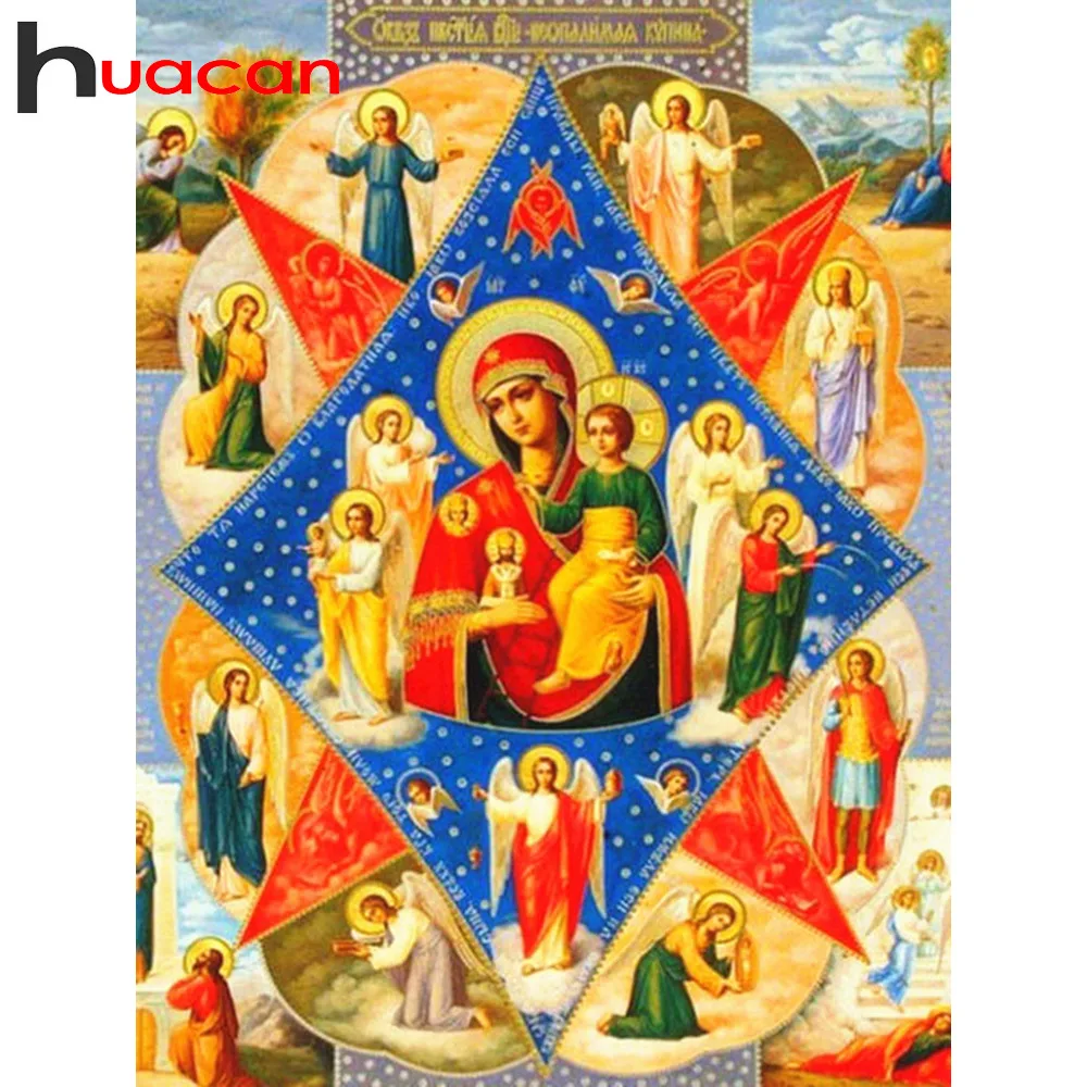 

Алмазная живопись 5D «сделай сам» Huacan, вышивка, икона, Алмазная мозаика, Подарочные Картины для Стразы