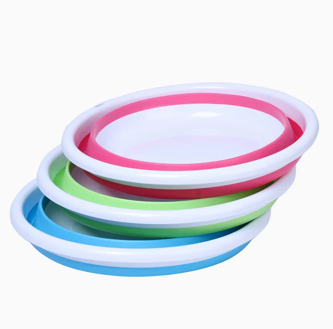 Складная Силиконовая мойка для овощей и фруктов складное ведро мытья автомобиля