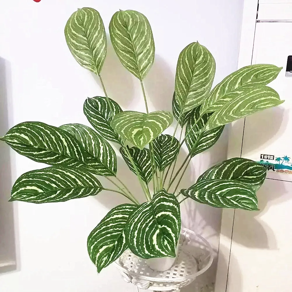 

70cm18 Heads Artificial Large Palm Tree Tropical Theme Fake Plant Indoor Green Floor Rare Potted Hotel Office Home Decor Props