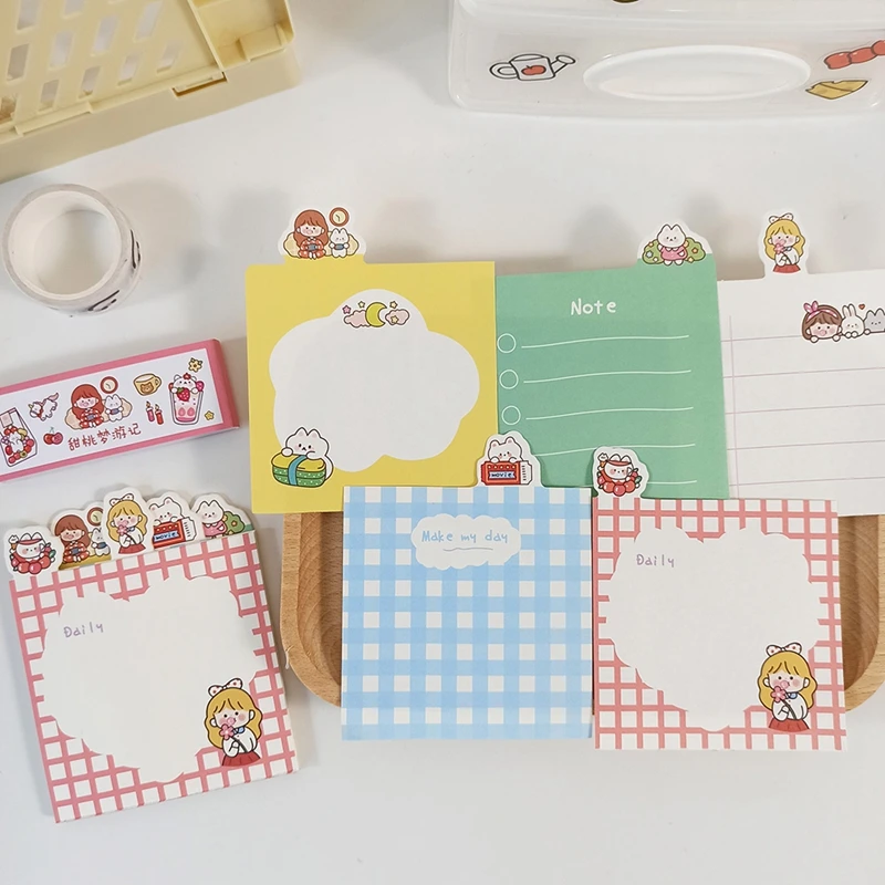 50 листов для кавайной девушки сетки Блокнот украшения Примечание Бумага в