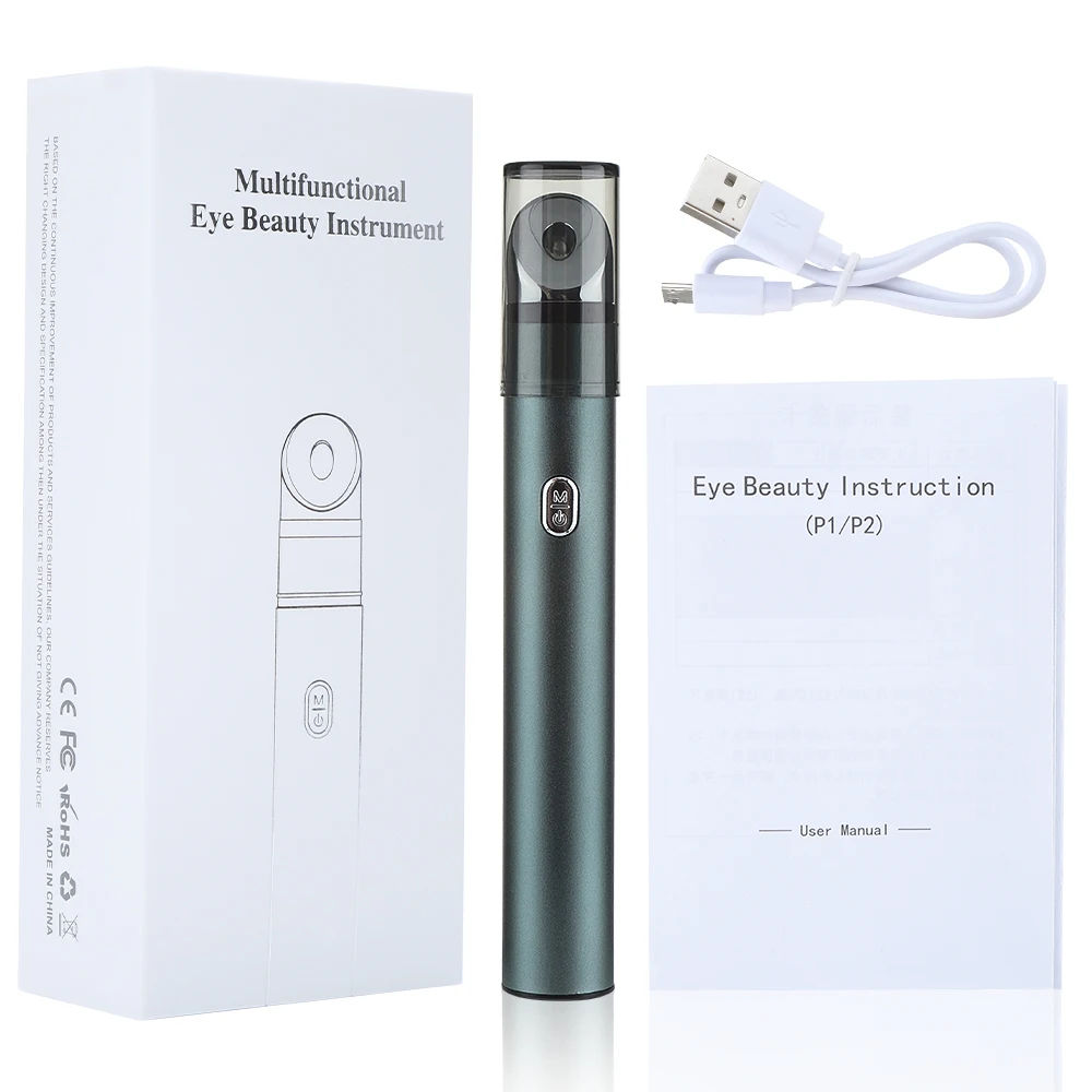 

Eye Beauty Devices EMS RF Hot Ice Compress Anti Wrinkle Face Skin Rejuvenation Vibration Massage Anti Aging Eye Care Device Gift