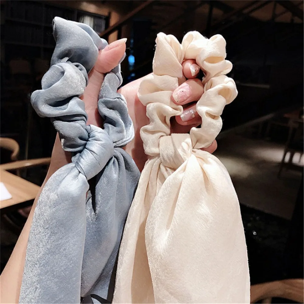 Винтажный женский головной убор тюрбан бант стримеры резинки для волос лента