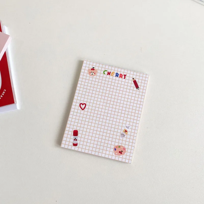 Мультфильм милый Вишневый Медведь Memo Pad в Корейском стиле Ins мини сетки Kawaii