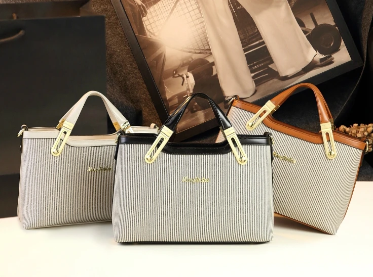 

ICEV new casual simple strip clutch top handle bags handbags women famous brands ladies office work messenger bag zipper tote