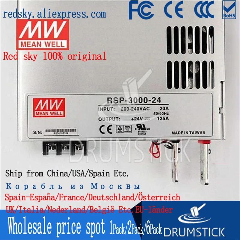Специальные предложения означает хорошо RSP-3000-48 48V 62.5A meanwell RSP-3000 3000W один выход