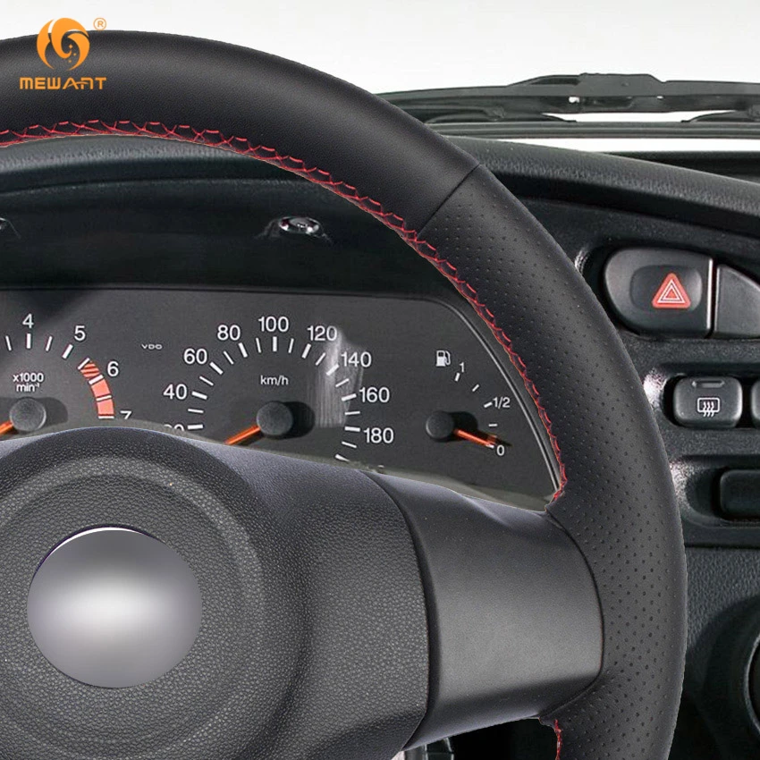 Чехол рулевого колеса автомобиля MEWANT из черной искусственной кожи для Chevrolet Niva 2009